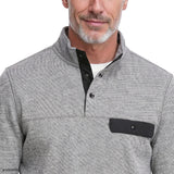SNAP-NECK SWEATER FLEECE PULLOVER - ULTIMATE GRAY
