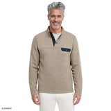SNAP-NECK SWEATER FLEECE PULLOVER - CROCKERY