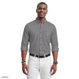 STRATTON FLANNEL BUTTON-DOWN SHIRT - ULTIMATE GRAY