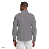 STRATTON FLANNEL BUTTON-DOWN SHIRT - ULTIMATE GRAY
