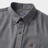 STRATTON FLANNEL BUTTON-DOWN SHIRT - ULTIMATE GRAY