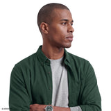 STRATTON FLANNEL BUTTON-DOWN SHIRT - DARKEST SPRUCE