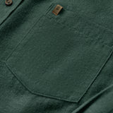 STRATTON FLANNEL BUTTON-DOWN SHIRT - DARKEST SPRUCE