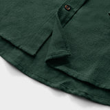 STRATTON FLANNEL BUTTON-DOWN SHIRT - DARKEST SPRUCE