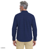 STRATTON FLANNEL BUTTON-DOWN SHIRT - TRUE NAVY
