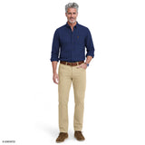 STRATTON FLANNEL BUTTON-DOWN SHIRT - TRUE NAVY