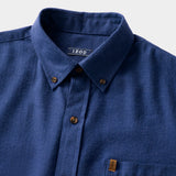 STRATTON FLANNEL BUTTON-DOWN SHIRT - TRUE NAVY