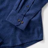 STRATTON FLANNEL BUTTON-DOWN SHIRT - TRUE NAVY