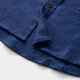 STRATTON FLANNEL BUTTON-DOWN SHIRT - TRUE NAVY