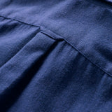 STRATTON FLANNEL BUTTON-DOWN SHIRT - TRUE NAVY