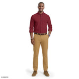 STRATTON FLANNEL BUTTON-DOWN SHIRT - SUNDRIED TOMATO