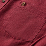STRATTON FLANNEL BUTTON-DOWN SHIRT - SUNDRIED TOMATO