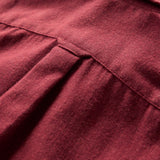 STRATTON FLANNEL BUTTON-DOWN SHIRT - SUNDRIED TOMATO