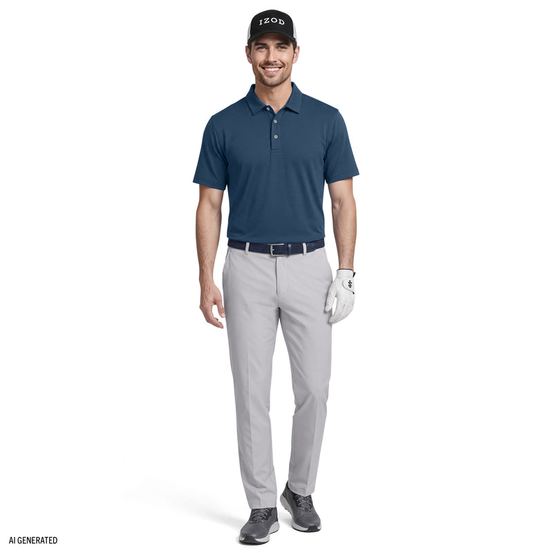 Golf Swingflex Elite Mesh Short Sleeve Polo - Sargasso Sea – IZOD