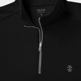 BIG & TALL GOLF SWINGFLEX MESH QUARTER-ZIP - CAVIAR