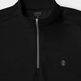 BIG & TALL GOLF SWINGFLEX MESH QUARTER-ZIP - CAVIAR
