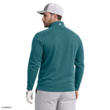 BIG & TALL GOLF SWINGFLEX MESH QUARTER-ZIP - MEDITERRANEA