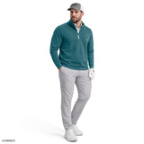 BIG & TALL GOLF SWINGFLEX MESH QUARTER-ZIP - MEDITERRANEA