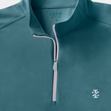 BIG & TALL GOLF SWINGFLEX MESH QUARTER-ZIP - MEDITERRANEA