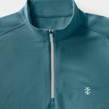 BIG & TALL GOLF SWINGFLEX MESH QUARTER-ZIP - MEDITERRANEA