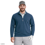 BIG & TALL GOLF SWINGFLEX MESH QUARTER-ZIP - SARGASSO SEA