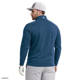 BIG & TALL GOLF SWINGFLEX MESH QUARTER-ZIP - SARGASSO SEA