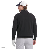 BIG & TALL GOLF SWINGFLEX MESH QUARTER-ZIP - SARGASSO SEA