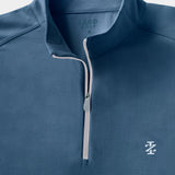 BIG & TALL GOLF SWINGFLEX MESH QUARTER-ZIP - SARGASSO SEA