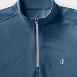 BIG & TALL GOLF SWINGFLEX MESH QUARTER-ZIP - SARGASSO SEA