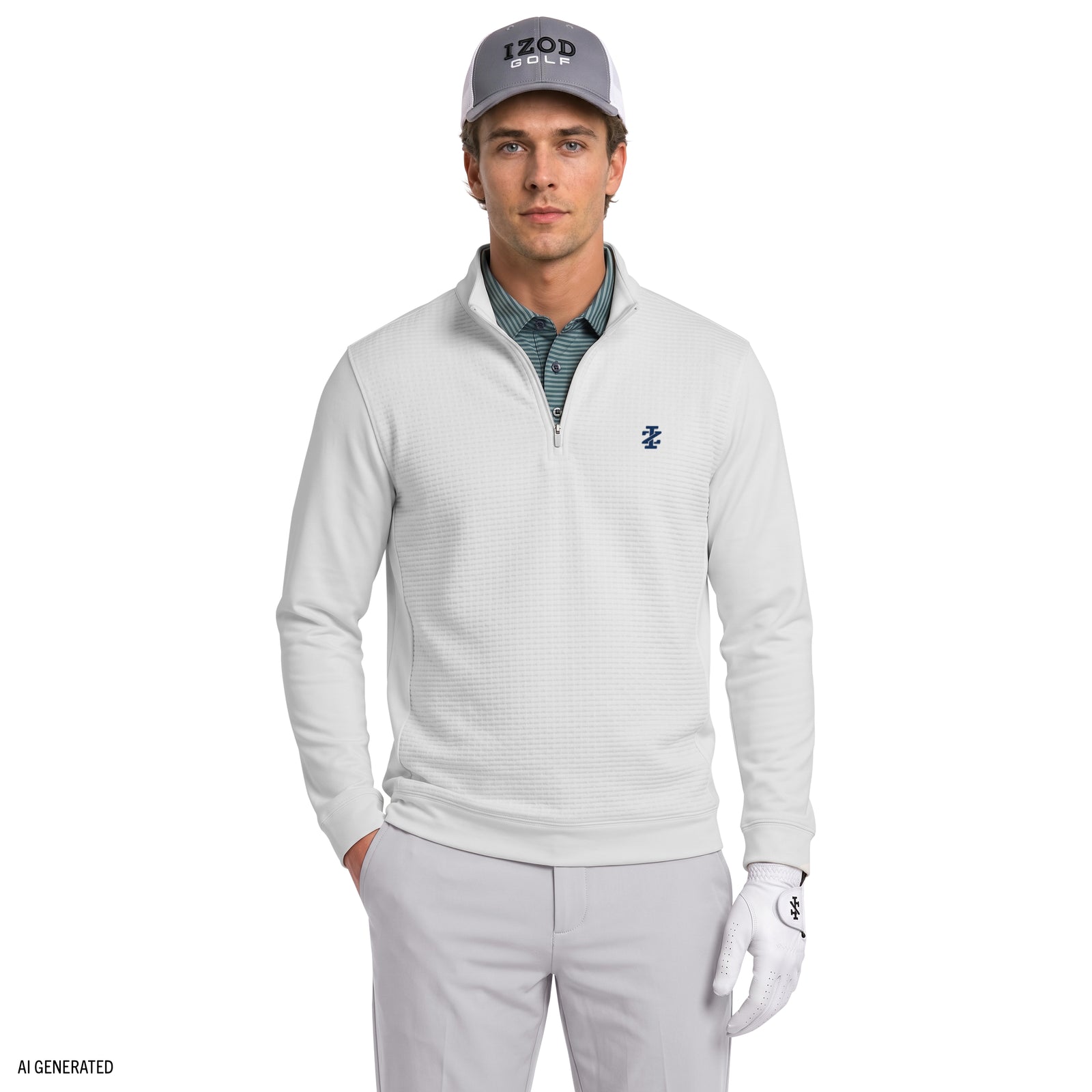 ジャクティー Golf Hydrashield Quarter Zip - Harbor Mist – IZOD