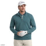 BIG & TALL GOLF HYDRASHIELD QUARTER-ZIP - MEDITERRANEA