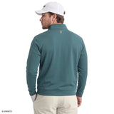 BIG & TALL GOLF HYDRASHIELD QUARTER-ZIP - MEDITERRANEA