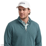 BIG & TALL GOLF HYDRASHIELD QUARTER-ZIP - MEDITERRANEA