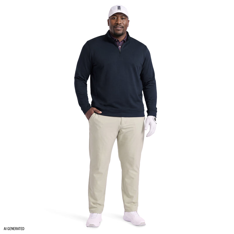 Big & Tall Golf Hydrashield Quarter Zip - Navy Blazer – IZOD