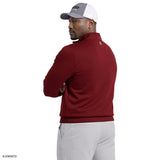 BIG & TALL GOLF HYDRASHIELD QUARTER-ZIP - ZINFANDEL