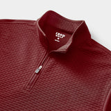 BIG & TALL GOLF HYDRASHIELD QUARTER-ZIP - ZINFANDEL