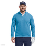 BIG & TALL GOLF HYDRASHIELD QUARTER-ZIP - LICHEN BLUE