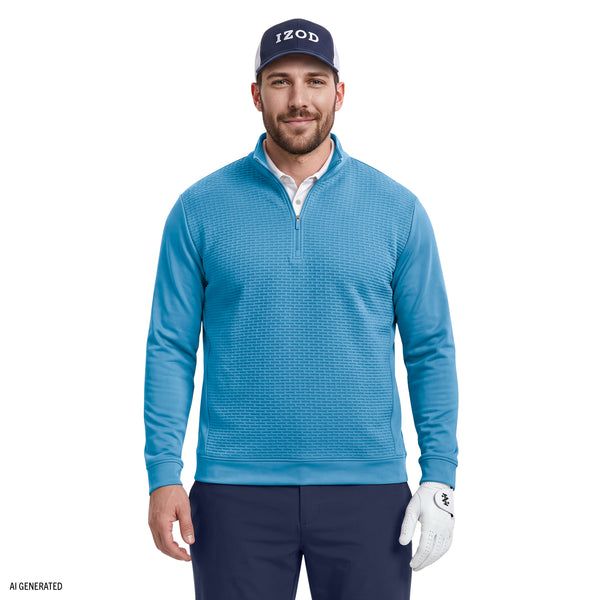 チャロイト Big & Tall Golf Hydrashield Quarter Zip - Lichen Blue – IZOD