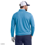 BIG & TALL GOLF HYDRASHIELD QUARTER-ZIP - LICHEN BLUE