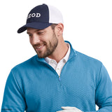 BIG & TALL GOLF HYDRASHIELD QUARTER-ZIP - LICHEN BLUE
