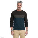 ADVANTAGE PERFORMANCE COLORBLOCK CREWNECK FLEECE  - BLACK