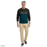 ADVANTAGE PERFORMANCE COLORBLOCK CREWNECK FLEECE  - BLACK