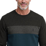 ADVANTAGE PERFORMANCE COLORBLOCK CREWNECK FLEECE  - BLACK