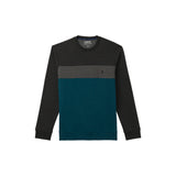 ADVANTAGE PERFORMANCE COLORBLOCK CREWNECK FLEECE  - BLACK