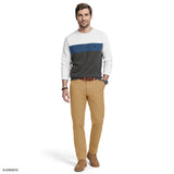 ADVANTAGE PERFORMANCE COLORBLOCK CREWNECK FLEECE  - BRIGHT WHITE