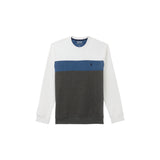 ADVANTAGE PERFORMANCE COLORBLOCK CREWNECK FLEECE  - BRIGHT WHITE