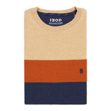 ADVANTAGE PERFORMANCE COLORBLOCK CREWNECK FLEECE  - CAMEL HTHR