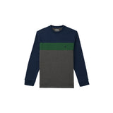 ADVANTAGE PERFORMANCE COLORBLOCK CREWNECK FLEECE - NAVY BLAZER