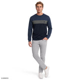 ADVANTAGE PERFORMANCE COLORBLOCK CREWNECK FLEECE  - TRUE NAVY