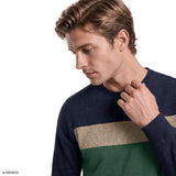 ADVANTAGE PERFORMANCE COLORBLOCK CREWNECK FLEECE  - TRUE NAVY